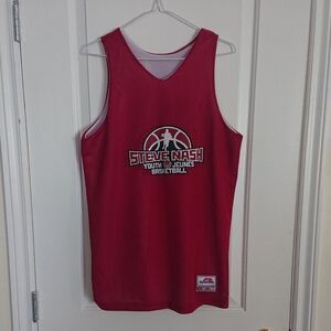Steve Nash Youth Basketball BC Jersey - Red White #42